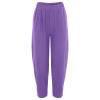 WABEOR Wide Leg Linen Pants for Women Plus Size Elastic Waist Casual Summer Pants Loose Fit Beach Pants Comfy Cotton Trousers view 4