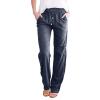 WABEOR Wide Leg Linen Pants for Women Plus Size Elastic Waist Casual Summer Pants Loose Fit Beach Pants Comfy Cotton Trousers view 1