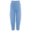 WABEOR Wide Leg Linen Pants for Women Plus Size Elastic Waist Casual Summer Pants Loose Fit Beach Pants Comfy Cotton Trousers view 4