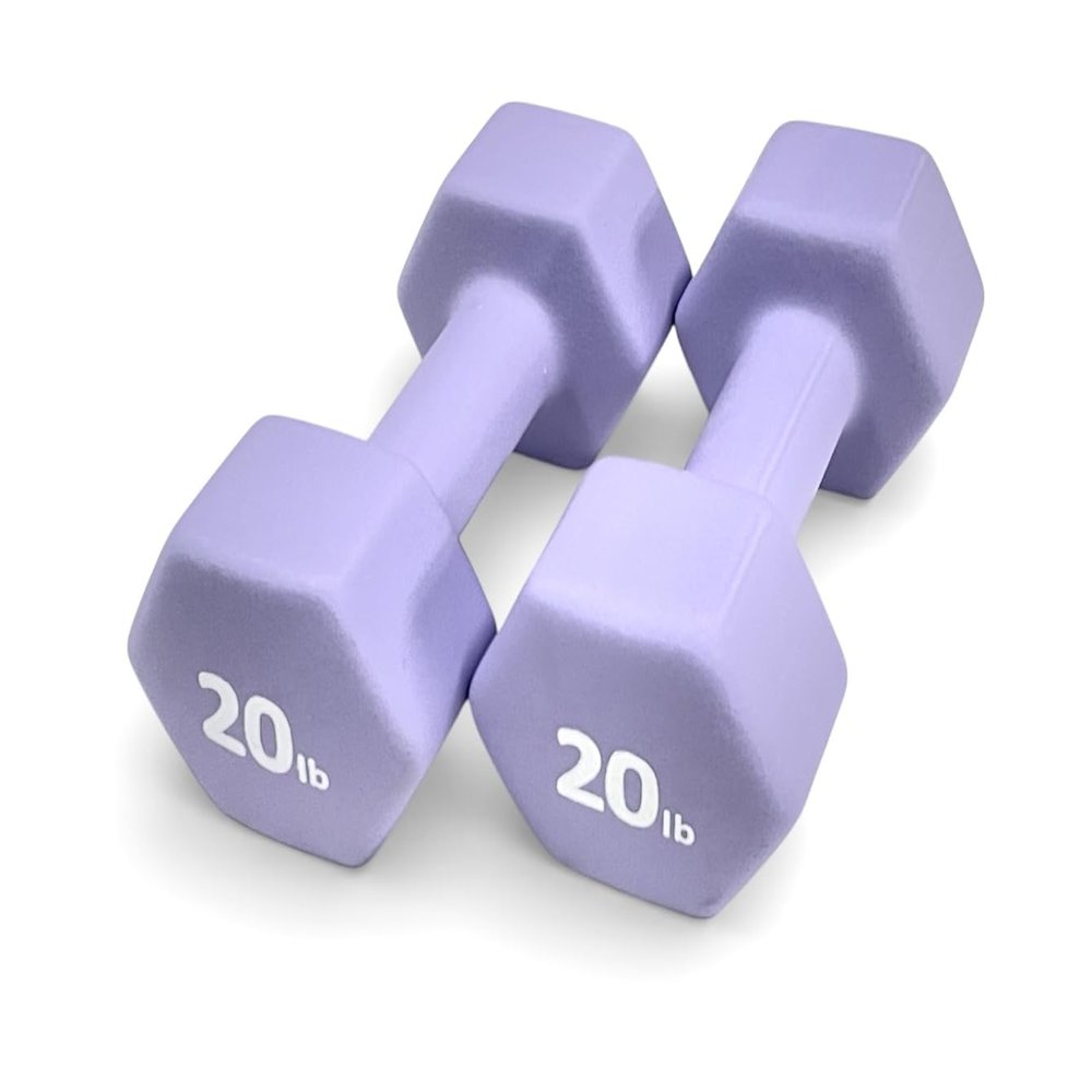 Rainforest Basics Neoprene Coated Dumbbell Hand Weight Set (20-Pound, Set of 2)