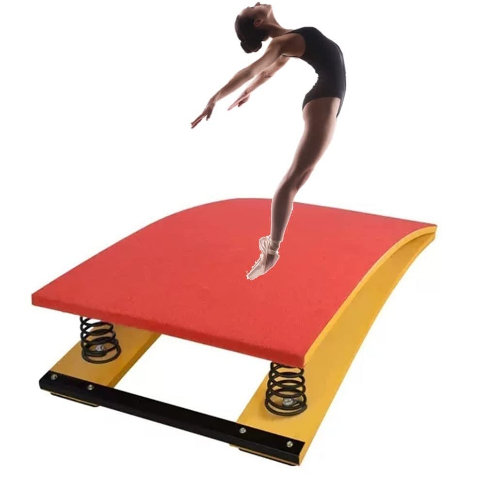 GRRICEPL Thickened Hardwood Gymnastics Springboard, 2 Springs Gymnastics Springboard for Family Playroom Practice, Suitable for Home, Gymnastics Bar, Playroom