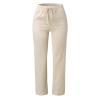 WABEOR Wide Leg Linen Pants for Women Plus Size Elastic Waist Casual Summer Pants Loose Fit Beach Pants Comfy Cotton Trousers view 3