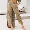 WABEOR Wide Leg Linen Pants for Women Plus Size Elastic Waist Casual Summer Pants Loose Fit Beach Pants Comfy Cotton Trousers view 2