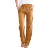 WABEOR Wide Leg Linen Pants for Women Plus Size Elastic Waist Casual Summer Pants Loose Fit Beach Pants Comfy Cotton Trousers view 1