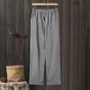 WABEOR Wide Leg Linen Pants for Women Plus Size Elastic Waist Casual Summer Pants Loose Fit Beach Pants Comfy Cotton Trousers view 4