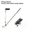 Walbest Golf Swing Training Arm Band Set,1 Set Golf Swing Trainer Flexible Ergonomic Strong Toughness Correct Posture Swing Power Elasticity Exercise Rope Golf Sports Black view 4