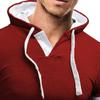 Maiyifu-GJ Men's Fashion Athletic Hoodies Short Sleeve Muscle Fit Workout Gym Sweatshirt Classic Stylish Skin Friendly Tee (Red,US SIZE XXL Asia 3XL) view 2