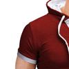 Maiyifu-GJ Men's Fashion Athletic Hoodies Short Sleeve Muscle Fit Workout Gym Sweatshirt Classic Stylish Skin Friendly Tee (Red,US SIZE XXL Asia 3XL) view 3