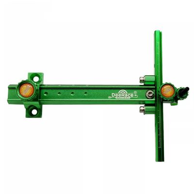 DeeRace Archery Recurve Bow Sight, Adjustable T Shape Target Shooting Bowsight with Optical Fiber Pin Sight (Green)