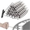 UVCMDUI 20 Pack Trampoline Springs 3.5" 3.9" 4.6" 5.1" 5.5" 6.5" 7" 8.3", Trampoline Replacement Spare Parts with Spring Puller Hook Tool, Rust Resistant Galvanised Steel,130mm/5.1in view 1