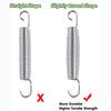 UVCMDUI 20 Pack Trampoline Springs 3.5" 3.9" 4.6" 5.1" 5.5" 6.5" 7" 8.3", Trampoline Replacement Spare Parts with Spring Puller Hook Tool, Rust Resistant Galvanised Steel,130mm/5.1in view 2