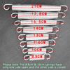 UVCMDUI 20 Pack Trampoline Springs 3.5" 3.9" 4.6" 5.1" 5.5" 6.5" 7" 8.3", Trampoline Replacement Spare Parts with Spring Puller Hook Tool, Rust Resistant Galvanised Steel,130mm/5.1in view 4