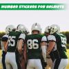 Teling White 400 Pcs Sports Helmet Numbers Sticker 1.5 Inches Baseball Football Helmet Decals Vinyl Hockey Numbers Decals Self Adhesive Softball Number Stickers for Hockey Batting Lacrosse view 2