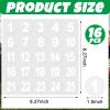 Teling White 400 Pcs Sports Helmet Numbers Sticker 1.5 Inches Baseball Football Helmet Decals Vinyl Hockey Numbers Decals Self Adhesive Softball Number Stickers for Hockey Batting Lacrosse view 3