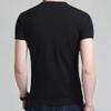 Men's Classics Slim Fit V-Neck T-Shirt Cool Cotton Fabric Undershirts Workout Gym Short Sleeve (Black,US SIZE XL Asia XXL) view 3