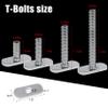 EDSRDPLT 12pcs 1/4"-20 Threaded Centered Kayak Knob Nuts Hardware, Kayak Rail Track Screws Track Nuts, Stainless Steel Kayak Screws, Outdoor Parts Tool Rails Bolts for Canoe Boat. view 4