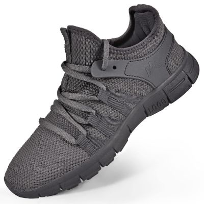 AOE Womens Walking Running Shoes Ultra Lightweight Breathable Mesh Tennis Shoes Non Slip Athletic Workout Gym Sneakers Cement Gray 9.5women / 8.5men