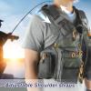 NDNCZDHC Adjustable Nylon Multipocket Fishing Vest Outdoor Breathable Mesh Vest Jacket for Camping and Hunting view 3