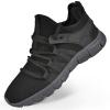 AOE Womens Walking Running Shoes Ultra Lightweight Breathable Mesh Tennis Shoes Non Slip Athletic Workout Gym Sneakers Black Gray 7women / 6men view 1