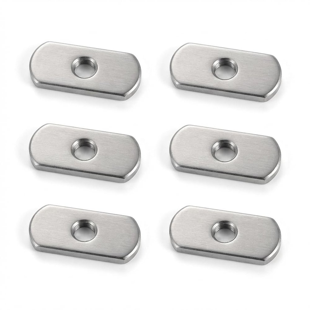 6pcs 1/4"-20 Threaded Centered Kayak Knob Nuts Hardware, Kayak Rail Track Screws Track Nuts, Stainless Steel Kayak Screws, Outdoor Parts Tool Rails Bolts for Canoe Boat.