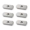 6pcs 1/4"-20 Threaded Centered Kayak Knob Nuts Hardware, Kayak Rail Track Screws Track Nuts, Stainless Steel Kayak Screws, Outdoor Parts Tool Rails Bolts for Canoe Boat. view 1