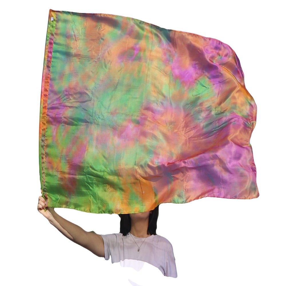 Winged Sirenny Porphetic Praise Dance Worship Flex Flags, 50" Rectangular Dance Ministry Streamer (Autumn)