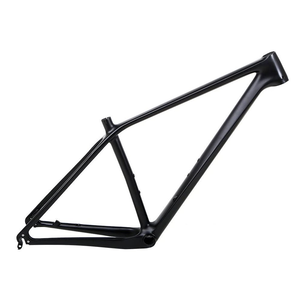 HIMALO 27.5er 29er Mountain Bike Frame Carbon Fiber Hardtail Bike Frame 15''/17''/19'' QR 135mm Disc Brake Frame Routing Internal XC AM (Color : Matte Black, Size : 29 * 19'')
