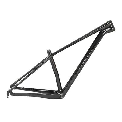 HIMALO 27.5er 29er Mountain Bike Frame Carbon Fiber Hardtail Bike Frame 15''/17''/19'' QR 135mm Disc Brake Frame Routing Internal XC AM (Color : Glossy Black, Size : 27.5 * 19'')