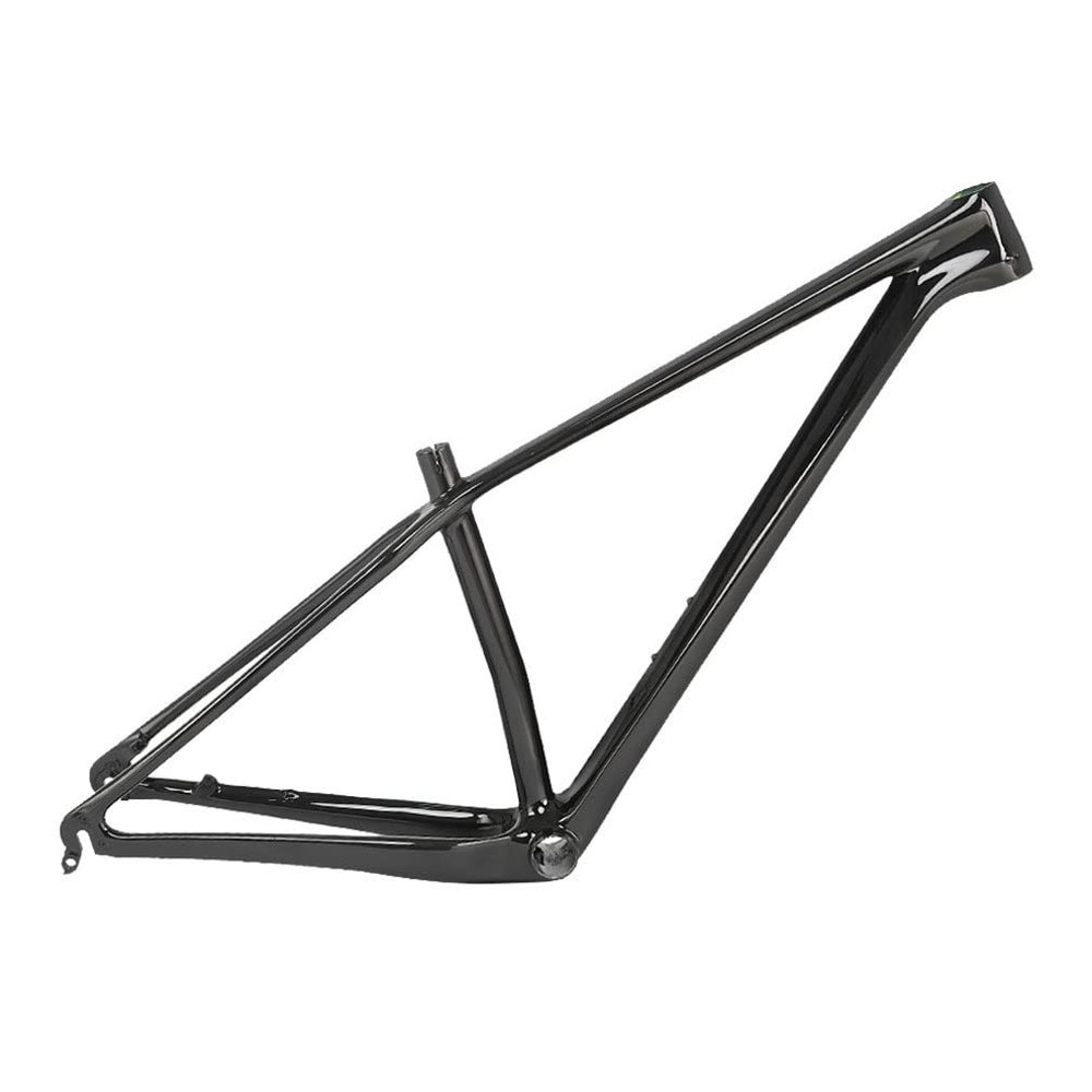 HIMALO 27.5er 29er Mountain Bike Frame Carbon Fiber Hardtail Bike Frame 15''/17''/19'' QR 135mm Disc Brake Frame Routing Internal XC AM (Color : Glossy Black, Size : 27.5 * 19'')