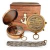 Brass Directional Engraved Compass, Baptism Gifts for Boys Girls, First Communion, Christian Gifts for Men, First Confirmation Gifts for Boys, Inspirational (#3 Always Follow Your Heart) view 1