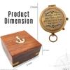 Brass Directional Engraved Compass, Baptism Gifts for Boys Girls, First Communion, Christian Gifts for Men, First Confirmation Gifts for Boys, Inspirational (#3 Always Follow Your Heart) view 2