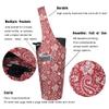 BagYG Yoga Mat Bag - Long Tote with Pockets - Holds More Yoga Accessories - Yoga Bag Fit Most Size Mats - Paisley Blooms Red Yoga Mat Carrier,BagYG-31066411,37''x15.5'' view 2