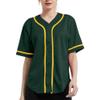 DIGITMON Women's Baseball Softball Jersey Button Down Premium Hip Hop T Shirts Uniform FGREENGOLD, Large view 1