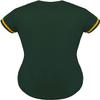 DIGITMON Women's Baseball Softball Jersey Button Down Premium Hip Hop T Shirts Uniform FGREENGOLD, Large view 3