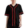 DIGITMON Women's Baseball Softball Jersey Button Down Premium Hip Hop T Shirts Uniform BlackRed, Large view 1