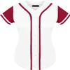 DIGITMON Women's Baseball Softball Jersey Button Down Premium Hip Hop T Shirts Uniform WHITEHOTPINK, Small view 2