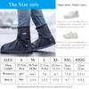 Rain Shoe Covers Waterproof Rain Boot Shoe Cover PVC Rubber Sole Reusable Anti-Slip Rain Snow Boots Overshoes Gear Shoes Durable Mud-Proof Shoe Protector for Cycling Outdoor Travel (Black, M) view 2