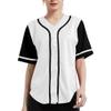 DIGITMON Women's Baseball Softball Jersey Button Down Premium Hip Hop T Shirts Uniform WHITEBLACK, 2X-Large