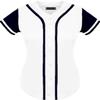 DIGITMON Women's Baseball Softball Jersey Button Down Premium Hip Hop T Shirts Uniform WHITEBLACK, 2X-Large view 2