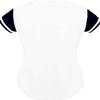 DIGITMON Women's Baseball Softball Jersey Button Down Premium Hip Hop T Shirts Uniform WHITEBLACK, 2X-Large view 3