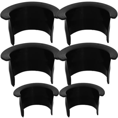 6pcs Billiards Table Pocket Liner 4 Corner Pool Table Pocket Liners Replacement Billiards Liners Replacements for Bar Pool Table Plastic Black 1.96 * 1.96 * 1.96inch