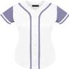 DIGITMON Women's Baseball Softball Jersey Button Down Premium Hip Hop T Shirts Uniform WHITELAVENDER, 2X-Large view 2