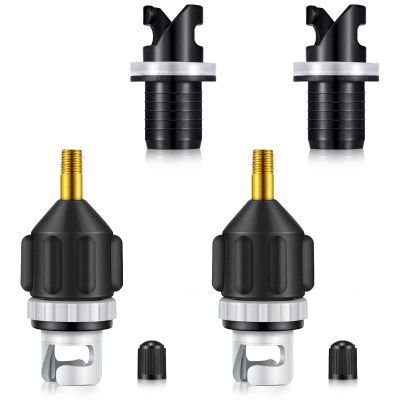 Amyhill 4 Pcs Inflatable Boat Sup Pump Adaptor Air Valve Adapter Set Conventional Air Pump Converter for Inflatable Kayak Compressor Paddle Board