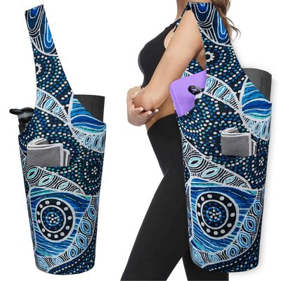 BagYG Yoga Mat Bag - Long Tote with Pockets - Holds More Yoga Accessories - Yoga Bag Fit Most Size Mats - Aboriginal Yoga Mat Carrier,BagYG-31066270,37''x15.5''