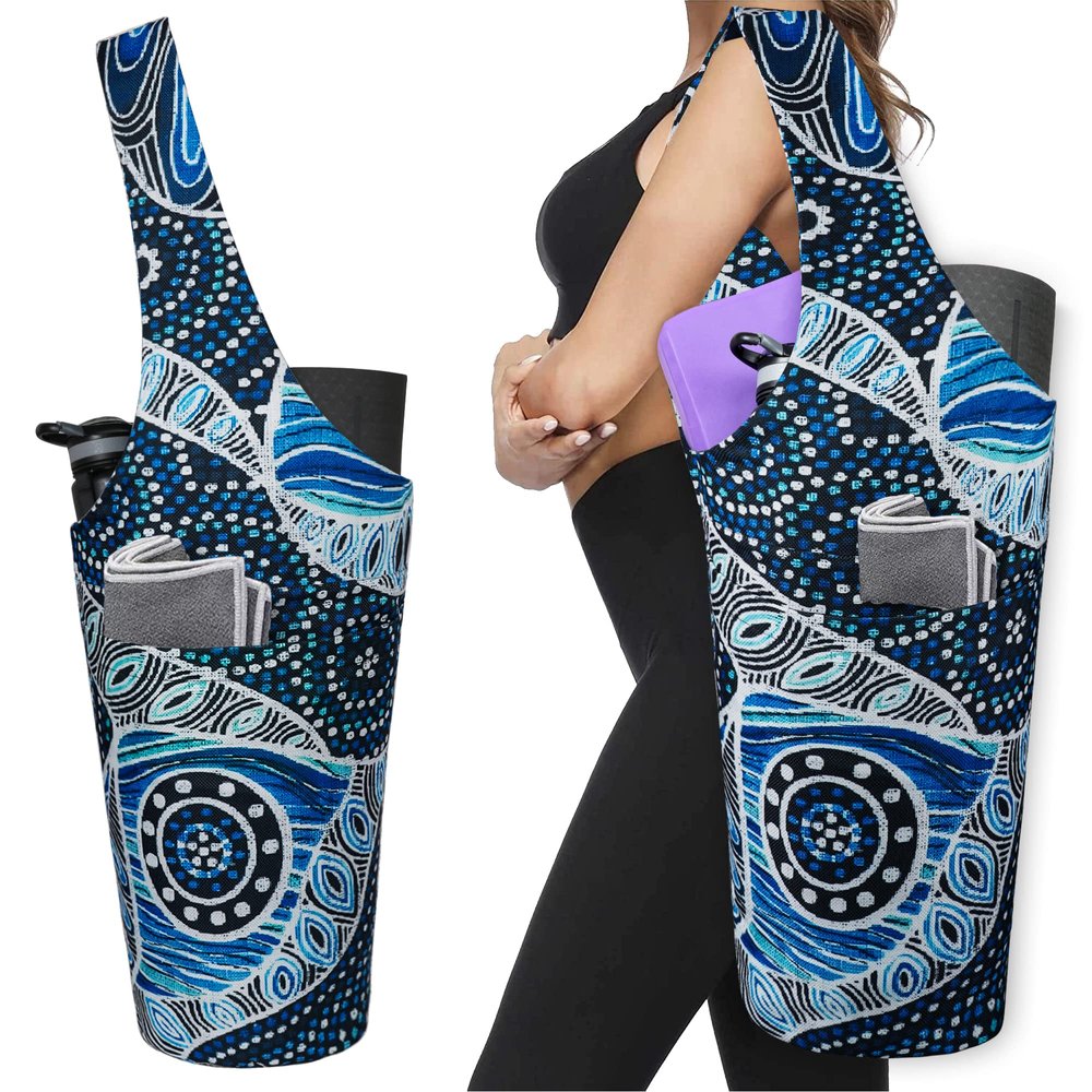 BagYG Yoga Mat Bag - Long Tote with Pockets - Holds More Yoga Accessories - Yoga Bag Fit Most Size Mats - Aboriginal Yoga Mat Carrier,BagYG-31066270,37''x15.5''