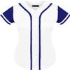 DIGITMON Women's Baseball Softball Jersey Button Down Premium Hip Hop T Shirts Uniform WHITENAVY, X-Large view 2