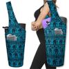 BagYG Yoga Mat Bag - Long Tote with Pockets - Holds More Yoga Accessories - Yoga Bag Fit Most Size Mats - Aztec Elephant Cyan Yoga Mat Carrier,BagYG-31066265,37''x15.5'' view 1