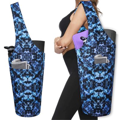 BagYG Yoga Mat Bag - Long Tote with Pockets - Holds More Yoga Accessories - Yoga Bag Fit Most Size Mats - Tie Dye Art Yoga Mat Carrier,37''x15.5''