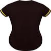 DIGITMON Women's Baseball Softball Jersey Button Down Premium Hip Hop T Shirts Uniform BROWNYELLOW, Small view 3