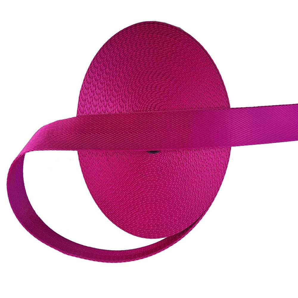 ABOKOY 1 Inch Nylon Webbing Strap 15 Yards Nylon Strap Webbing for Backpack Strap Pet Collar Indoor Outdoor Craft DIY Repair (1009 Rose Red)